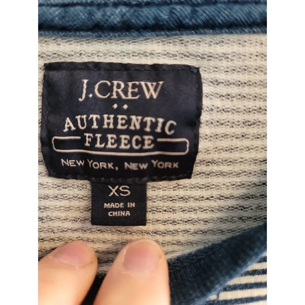 J. Crew Classic Striped Cewneck Sweatshirt size‎ men's XS